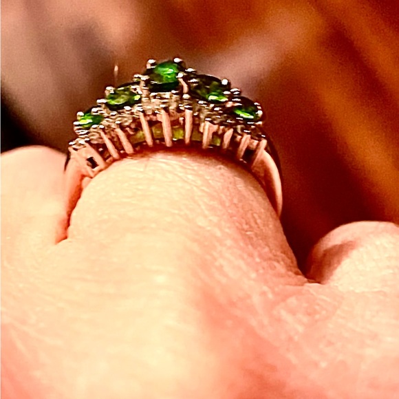 Authentic chrome dioxide ring 925 sterling silver with white topaz - Picture 4 of 5